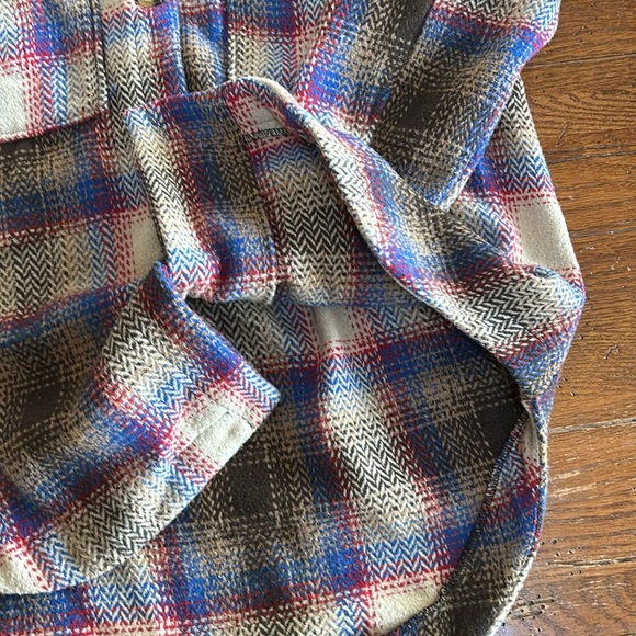 Davi & Dani Plaid Wool Blend Shacket Shirt Jacket Women’s Oversized Size Small - Picture 8 of 13